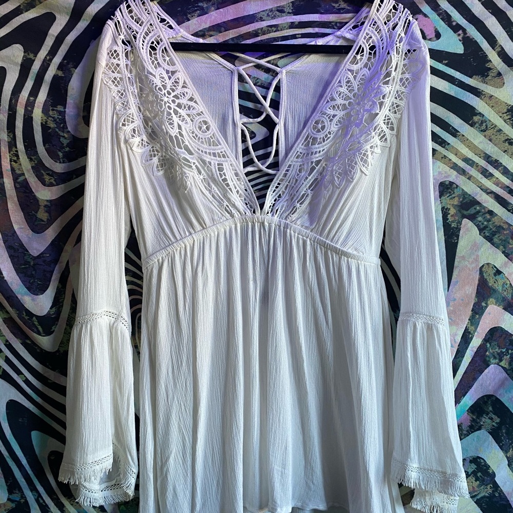 'Topshop' Crochet Boho Blouse